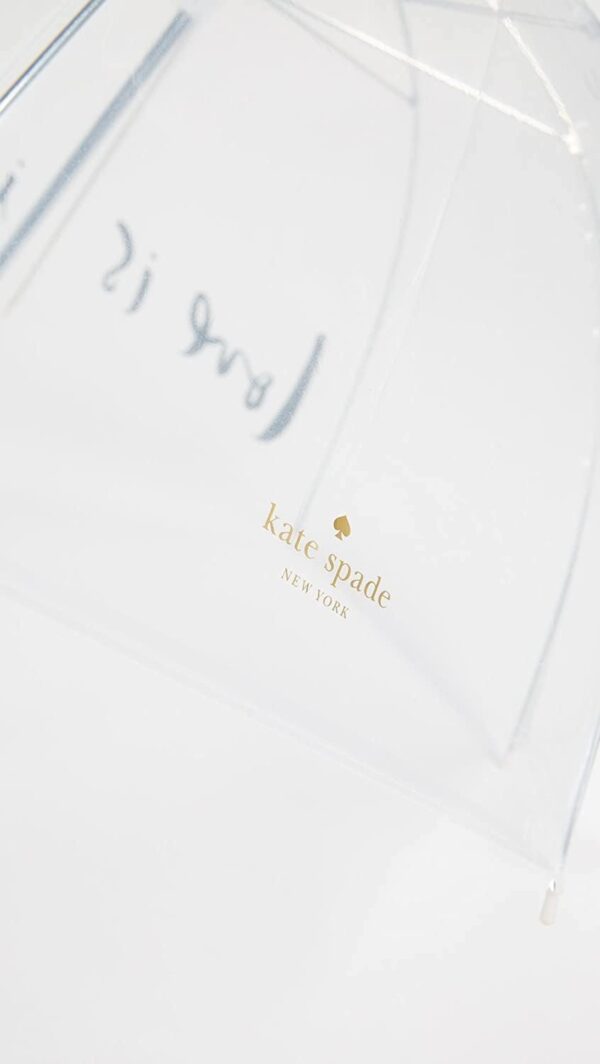 kate spade new york Clear Umbrella for Rain, Large Bubble Umbrella for Weddings, Love Is In The Air - Image 2