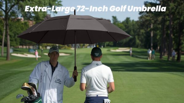 MRTLLOA 54/62/68/72 Inch Automatic Open Golf Umbrella, Extra Large Oversize Double Canopy Vented Windproof Waterproof Stick Umbrellas for Rain - Image 9