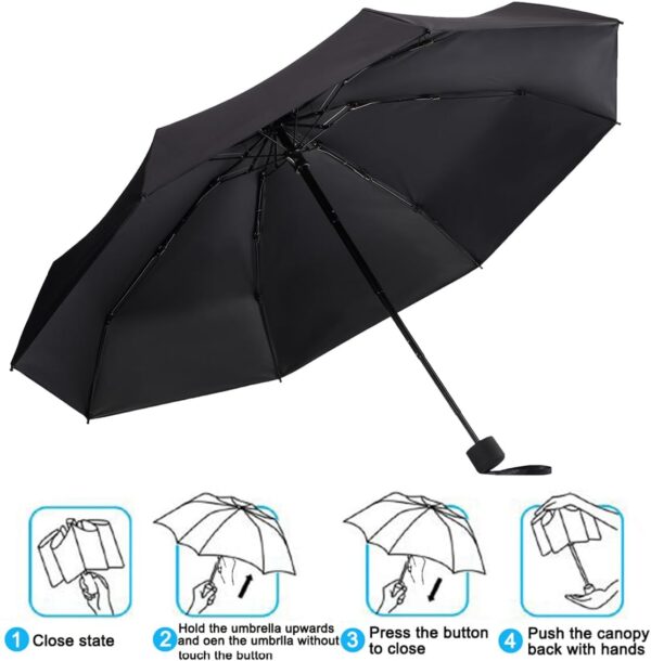 Goothdurs Mini Travel Compact Umbrella –Small Lightweight Folding Sun Umbrella with 95% UV Protection for Men & Women - Image 5