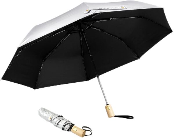 G4Free UPF 50+ UV Protection Travel Sun Umbrella Compact 42 Inch Small UV Blocking SPF Umbrella Auto Open Close