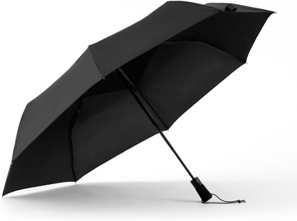 ShedRain WindPro - Vented Auto Open Auto Close Portable Compact Travel Umbrella for Rain and Wind with Teflon, Black - Image 3