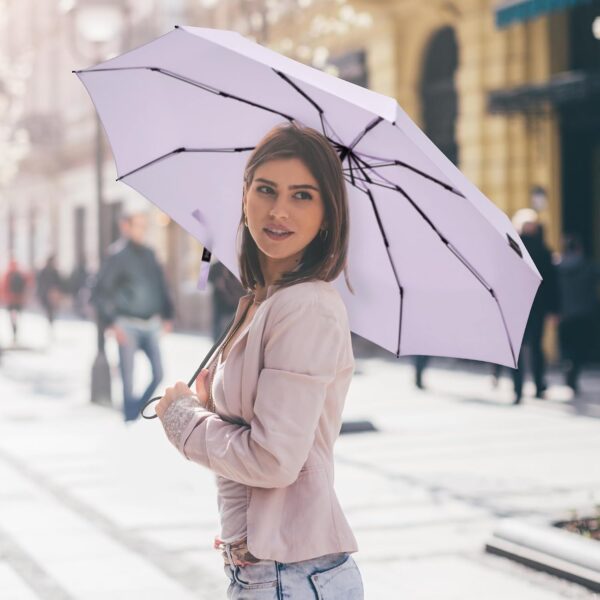G4Free Compact Travel Umbrella UPF 50+ UV Protection Sun Blocking Mini Umbrellas for Men and Women - Image 6