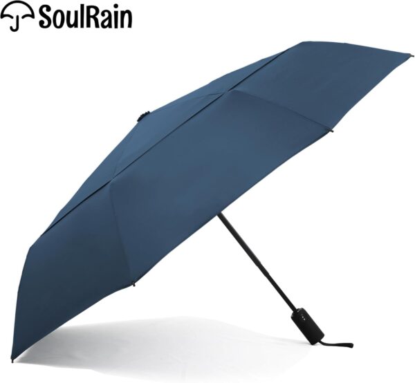 SoulRain Travel Umbrella - Windproof and Compact Umbrella for Rain - Perfect Large Auto Folding Umbrella - Ideal Car umbrella, Golf umbrella, and Travel Companion - Image 9