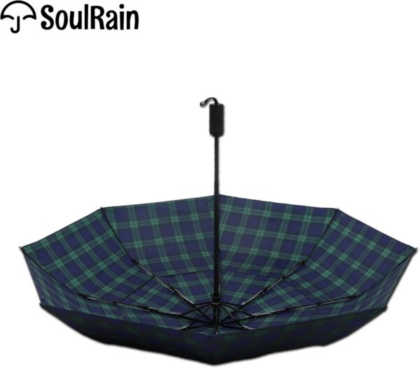 SoulRain Travel Umbrella - Windproof and Compact Umbrella for Rain - Perfect Large Auto Folding Umbrella - Ideal Car umbrella, Golf umbrella, and Travel Companion - Image 6