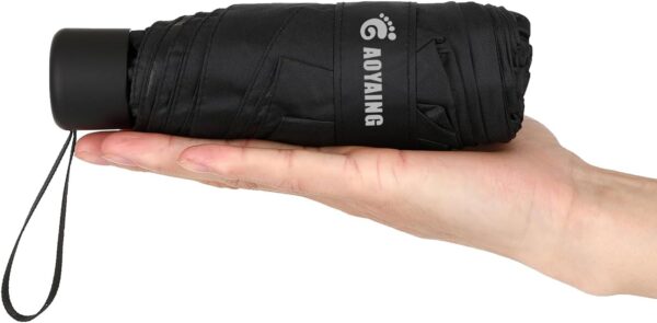 GAOYAING Compact Travel Umbrella,UV Protection, 39 Inches, Lightweight Folding Design, 8.6 oz, Portable Mini Size Manual - Image 2