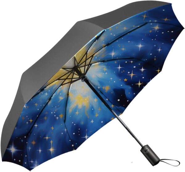 SIEPASA Inverted Umbrella, Large Windproof Compact Umbrellas for Rain & Sun, Compact Reverse Umbrella,Automatic Travel Folding Umbrella for Women Men. - Image 3
