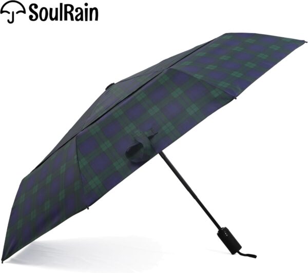 SoulRain Travel Umbrella - Windproof and Compact Umbrella for Rain - Perfect Large Auto Folding Umbrella - Ideal Car umbrella, Golf umbrella, and Travel Companion - Image 9