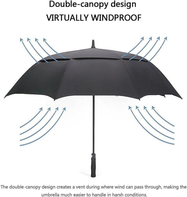 G4Free 47/54/62/68 Inch Automatic Open Golf Umbrella Oversize Extra Large Double Canopy Vented Windproof Waterproof Stick Umbrellas - Image 4