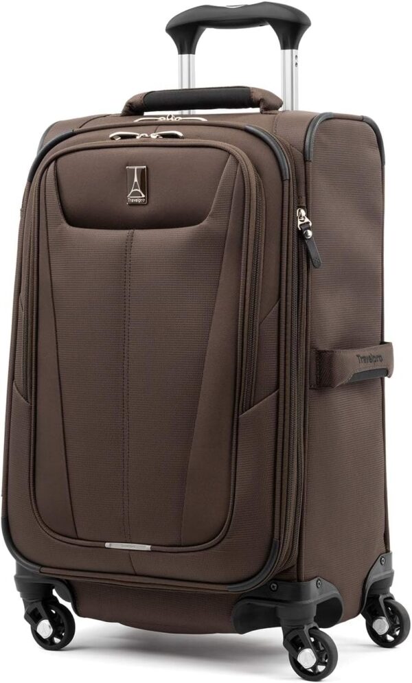 Travelpro Maxlite 5 Softside 2pc Set Expandable Carry On Luggage with 4 Spinner Wheels/Soft Underseat Tote, Lightweight Suitcase, Men and Women, Mocha - Image 2