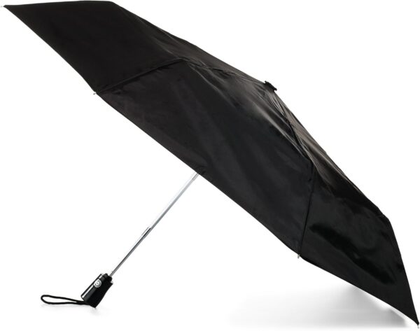 totes Automatic Open Close Water-Resistant Travel Folding Umbrella, (Black) - Image 2