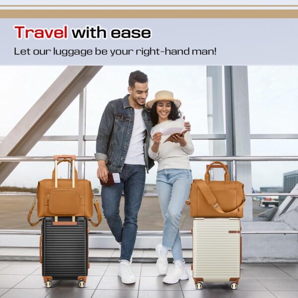 Joyway Expandable Carry on Luggage Sets Airline Approved with TSA Lock, Lightweight Hard Shell 20 Inch Carry-on Suitcase with Spinner Wheels, White - Image 8