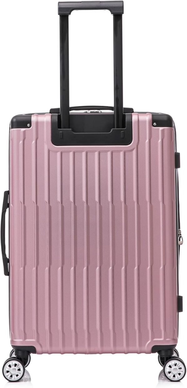Rockland 3 Luggage Set, 2-Piece Hardside Spinner Wheel Uprights with Tote, Pink - Image 4