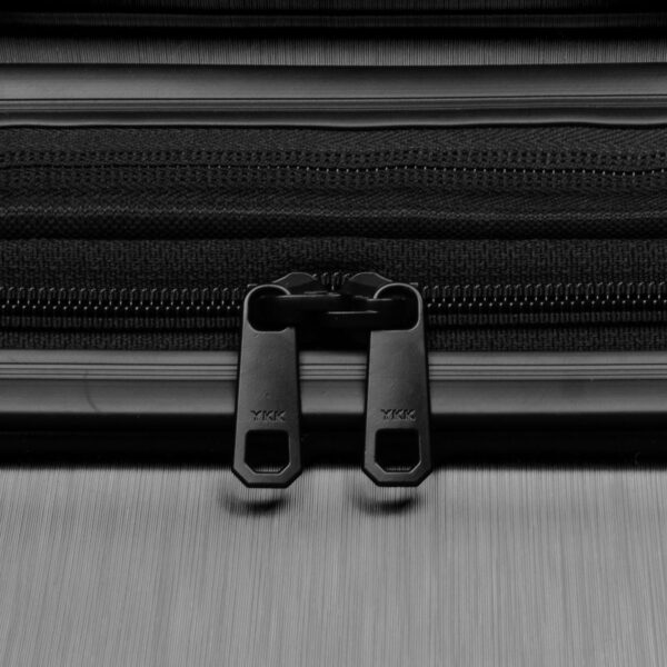 U.S. Traveler Boren Polycarbonate Hardside Rugged Travel Suitcase Luggage with 8 Spinner Wheels, Aluminum Handle, Black, 2-Piece Set, USB Port in Carry-On - Image 9