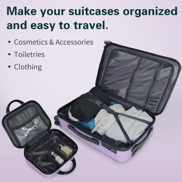 Carry On Luggage Set 2 Piece PC+AB Hardshell 20 inch Suitcases with Spinner Wheels Airline Approved. - Image 6