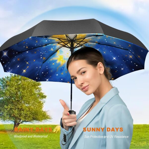 SIEPASA Inverted Umbrella, Large Windproof Compact Umbrellas for Rain & Sun, Compact Reverse Umbrella,Automatic Travel Folding Umbrella for Women Men. - Image 6