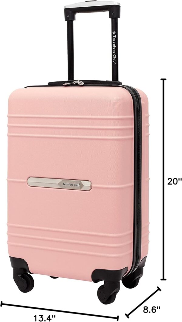Travelers Club Richmond Spinner Luggage, Rose Gold, Carry-On 22-Inch - Image 10