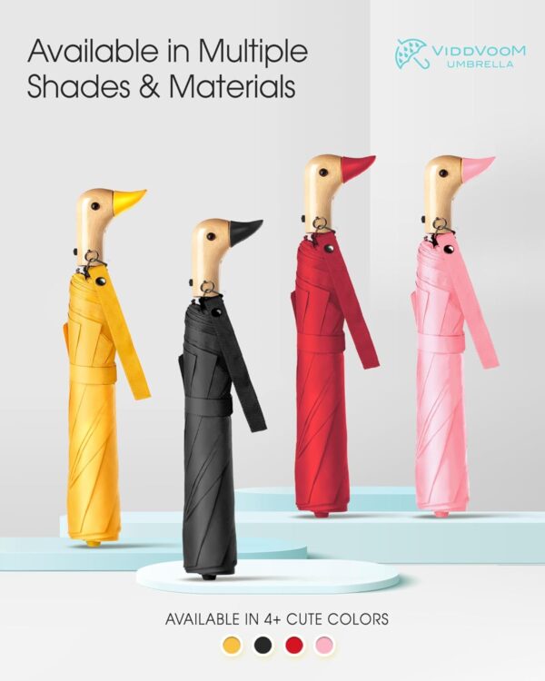 Duck Umbrella - Compact Travel Umbrella with a Cute Duck Head Handle for Women - Image 4