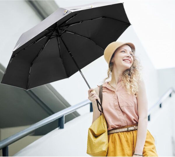 G4Free UPF 50+ UV Protection Travel Sun Umbrella Compact 42 Inch Small UV Blocking SPF Umbrella Auto Open Close - Image 7