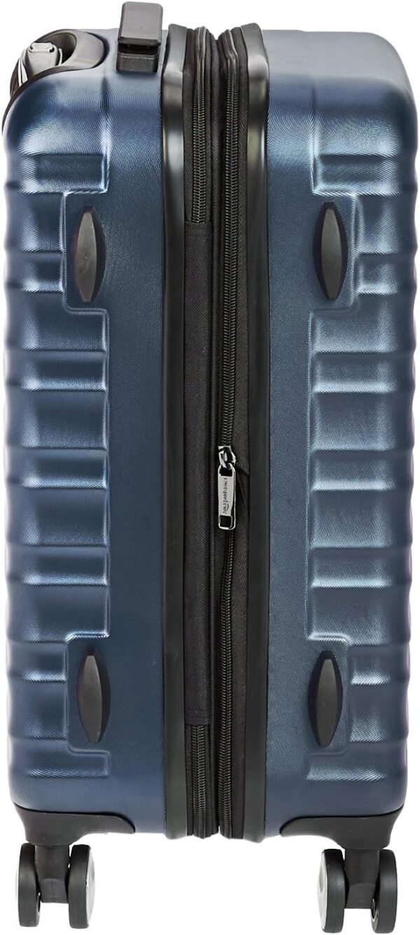 Amazon Basics 21-inch Carry On Luggage, Suitcase With Wheels (8 Spinner Wheels), TSA Lock, Expandable Capacity, Interior Divider and Pocket For Dry and Damp Clothes, Navy Blue - Image 4