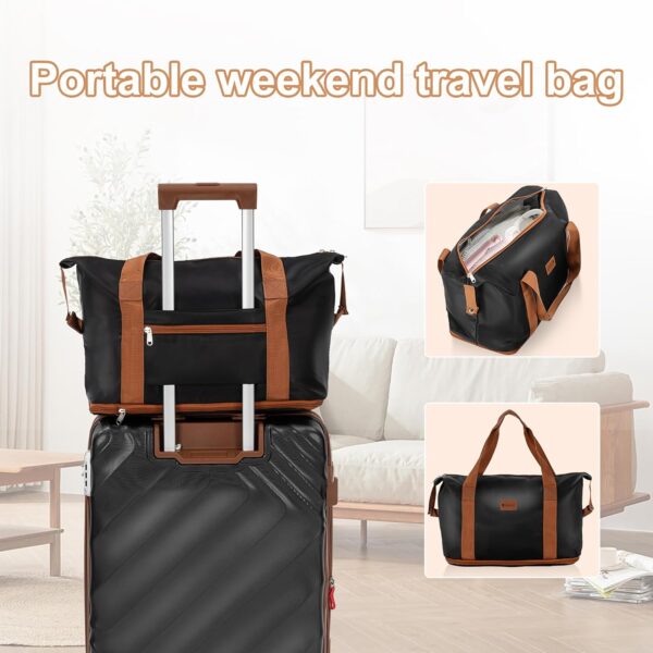 5 piece Luggage Set Expandable Suitcase 22x14x9 Airline Approved Carry on, ABS Hard Case Suitcases with Spinner Wheels, TSA Lock, Durable Waterproof Travel Set - Image 3