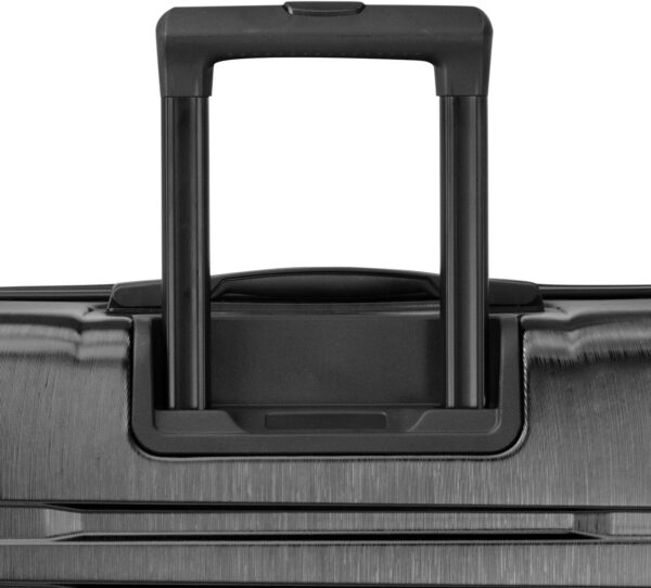 U.S. Traveler Boren Polycarbonate Hardside Rugged Travel Suitcase Luggage with 8 Spinner Wheels, Aluminum Handle, Black, 2-Piece Set, USB Port in Carry-On - Image 7