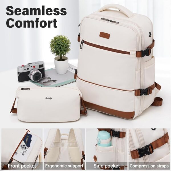 Coolife Luggage Set Suitcase Carry On Luggage PC Hardshell Luggage TSA Lock Spinner Wheels Telescopic Handle - Image 6