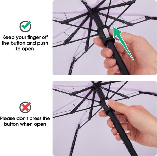 G4Free Compact Travel Umbrella UPF 50+ UV Protection Sun Blocking Mini Umbrellas for Men and Women - Image 4