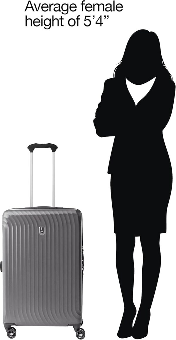 Travelpro Maxlite Air Hardside Expandable Luggage, 8 Spinner Wheels, Lightweight Hard Shell Polycarbonate, Shadow Grey, 2-Piece Set (21/25) - Image 7