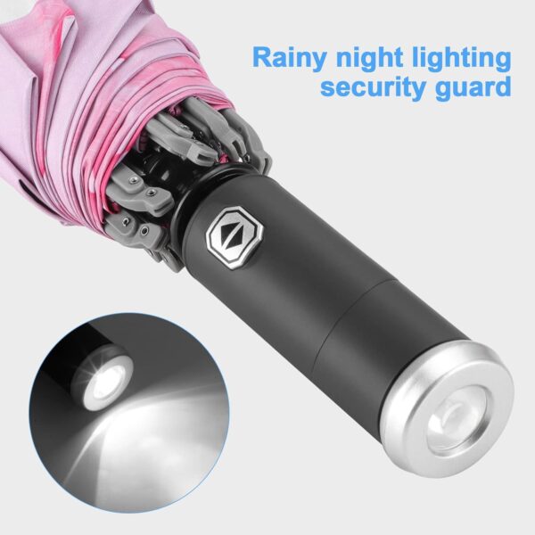 Umbrella Windproof Travel Umbrellas for Rain - Easy Auto Open Close, Durable & Compact Umbrella, Strong Metal Frame, Windproof and Waterproof Umbrella for Travel - Image 2
