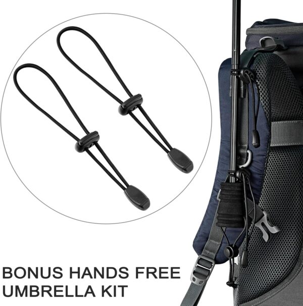 G4Free Liteflex Hiking Umbrella Mini Compact Ultralight Collapsible Reflective Silver Trekking Backpacking Umbrella - Image 6