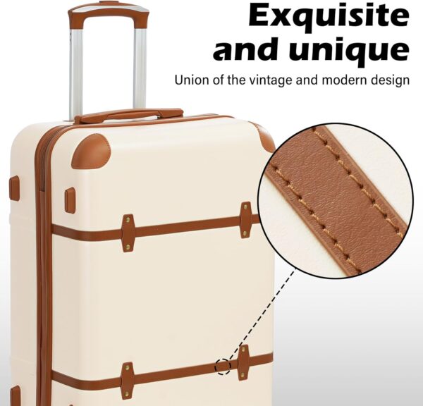 Coolife Luggage Set 3 Piece Suitcase Set Carry On Luggage PC Hardside Luggage TSA Lock Spinner Wheels Telescopic Handle - Image 4