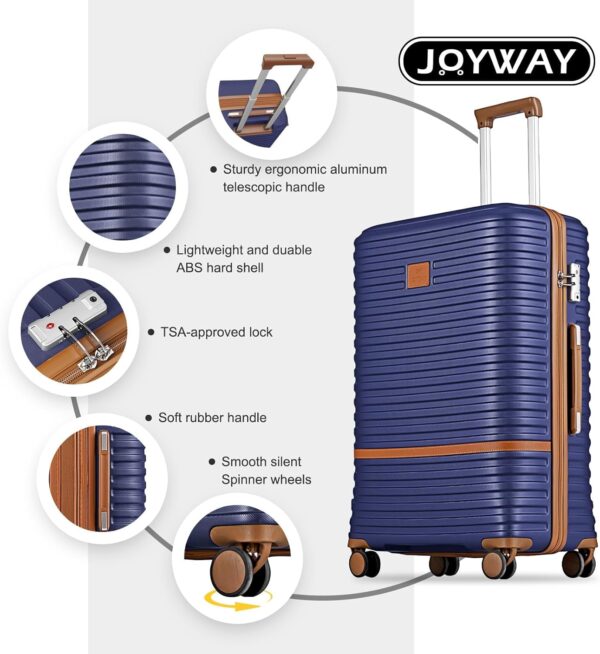 Joyway Expandable Carry on Luggage Sets Airline Approved, Lightweight Hard Shell 20 Inch Carry-on Suitcase with Spinner Wheels - Image 6