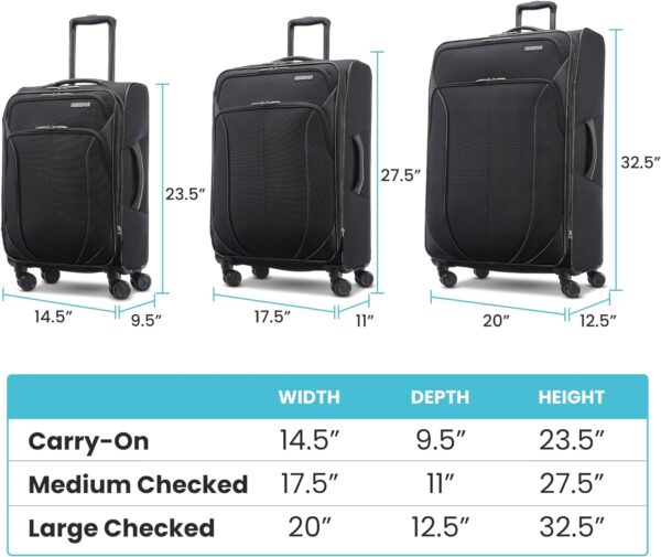 American Tourister 4 KIX 2.0 Expandable Softside Luggage with Spinner Wheels, 24 SPINNER, CLASSIC BLUE - Image 7