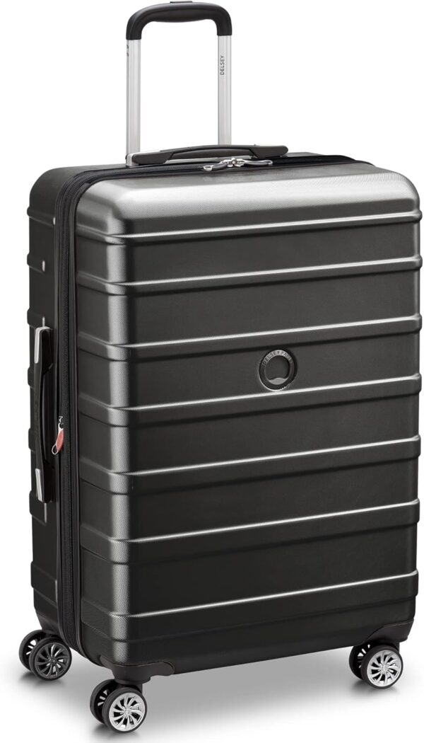 DELSEY PARIS Margot Hardside Luggage, Dual Wheel Spinners for Smooth Travel, Expandable with Spacious & Organizable compartments, Men and Women, Black, Medium Check-in 24-Inch - Image 4