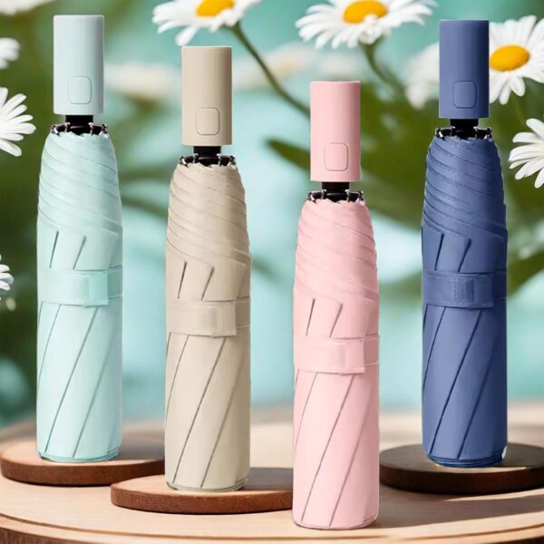 W.L Umbrellas for Rain: Compact Travel Essential, Lightweight & Portable with Automatic Open & Close Feature, Large Size Windproof Umbrella, Sun Protection Parasol with UV Protection - Image 6