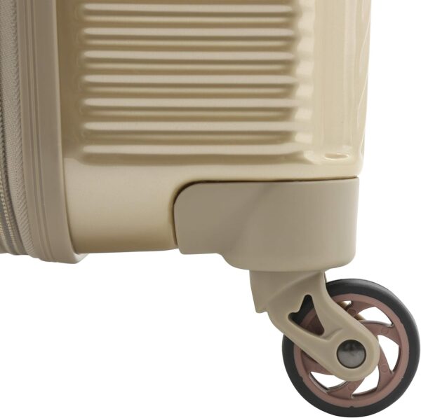 kensie Women's Dawn Hardside Spinner Luggage, Pale Gold, 3-Piece Set (20/24/28) - Image 4