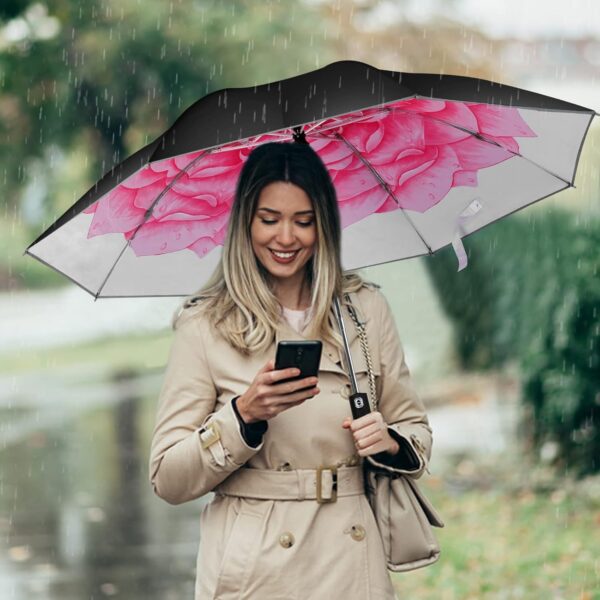Umbrella Windproof Travel Umbrellas for Rain - Easy Auto Open Close, Durable & Compact Umbrella, Strong Metal Frame, Windproof and Waterproof Umbrella for Travel - Image 8