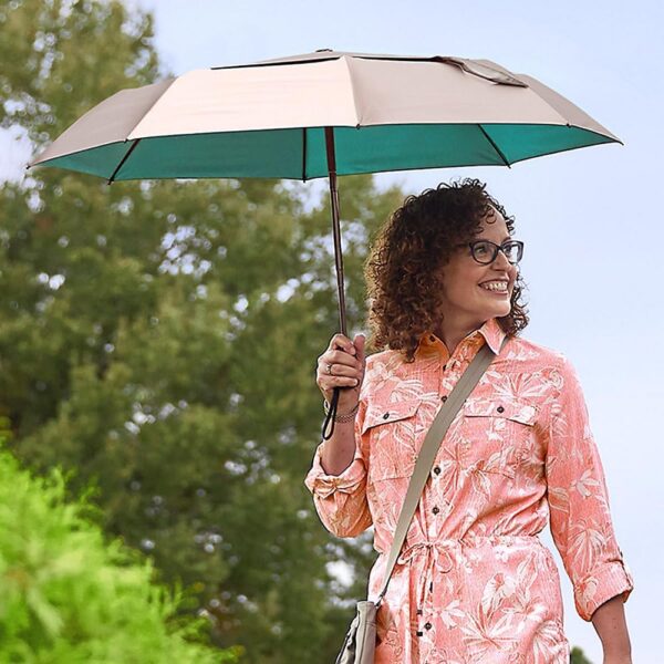 Coolibar UPF 50+ 42 Inch Sodalis Travel Umbrella - Sun Protective (One Size- Coolibar Blue) - Image 4