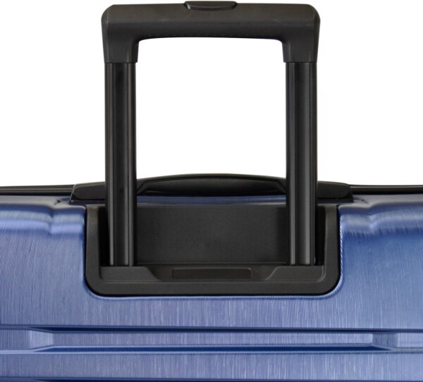 U.S. Traveler Boren Polycarbonate Hardside Rugged Travel Suitcase Luggage with 8 Spinner Wheels, Aluminum Handle, Navy, 2-Piece Set, USB Port in Carry-On - Image 7
