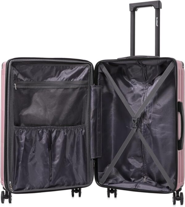 Rockland 3 Luggage Set, 2-Piece Hardside Spinner Wheel Uprights with Tote, Pink - Image 8