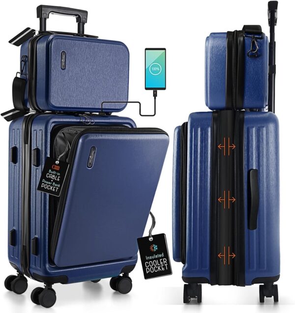 Expandable, Navy, 22 Inch