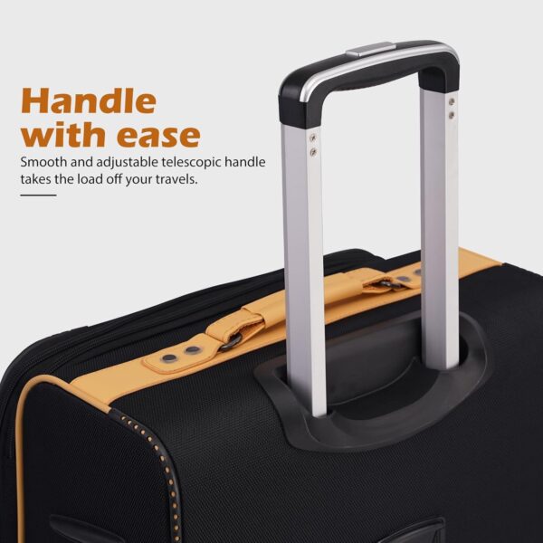 Coolife Luggage 4 Piece Set Suitcase Expandable TSA lock spinner softshell - Image 5