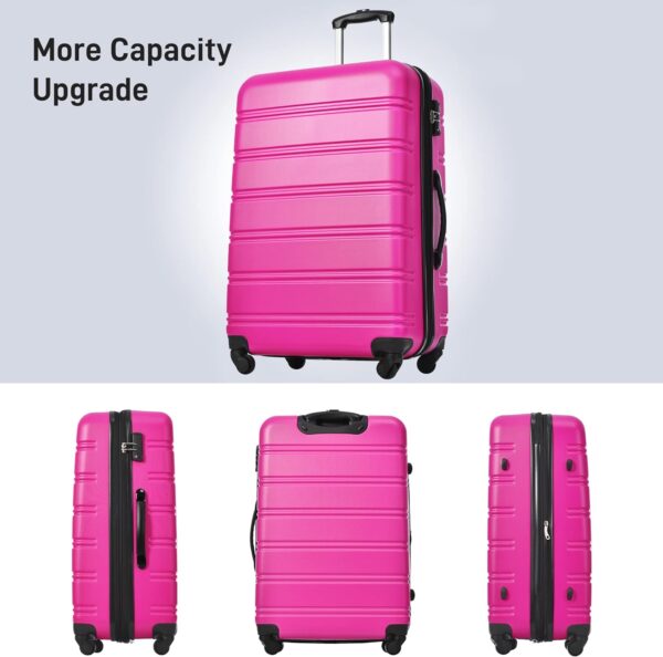 Merax Luggage sets of 13 Piece 16 20 20 28 IN Carry on Luggage Hard Case Pink Luggage Expandable Checked Luggage Suitcase Set with Wheels - Image 7