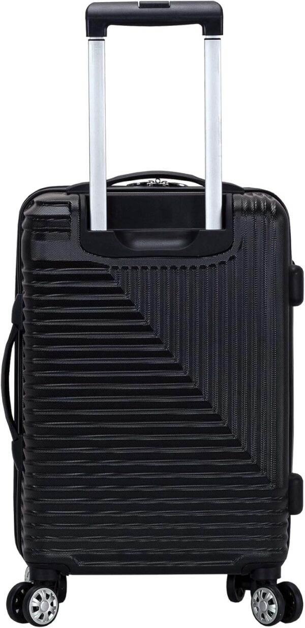 Rockland Star Trail Hardside Spinner Wheel Luggage, Black, 2-Piece Set (20/28) - Image 2