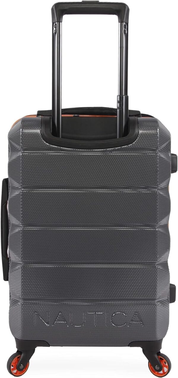 NAUTICA Quest Hardside Spinner Luggage, Grey/Orange, Carry-On 21-Inch - Image 4