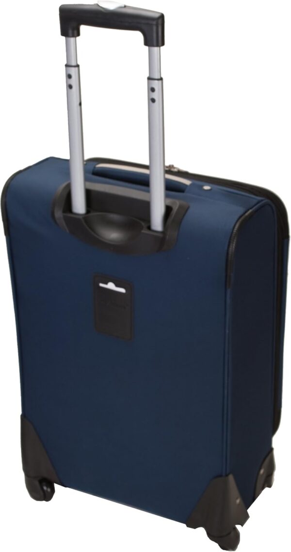 Rockland Impact Softside Spinner Wheel Luggage, Navy, 4-Piece Set (18/22/26/30) - Image 2