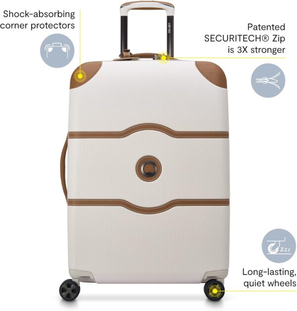 DELSEY PARIS Chatelet Air 2.0 Hardside Luggage with Spinner Wheels, Chocolate Brown, 2 Piece Set (19/28) - Image 2