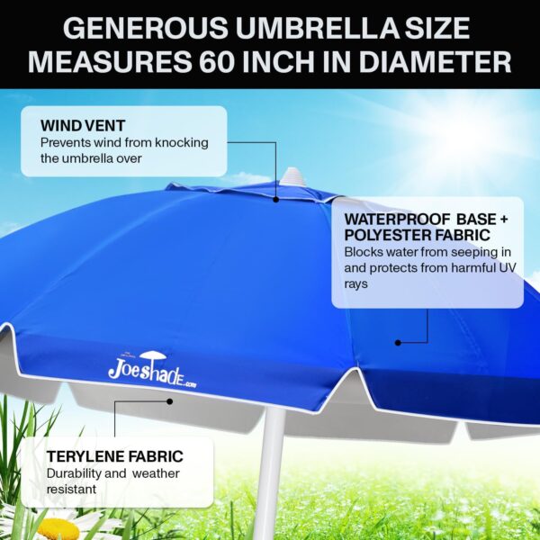 Portable UV Sun Shade Umbrella with Tripod Stand – Lightweight, Adjustable, and Instant Sun Protection for Outdoor Sports, Camping, and More – Blue - Image 5