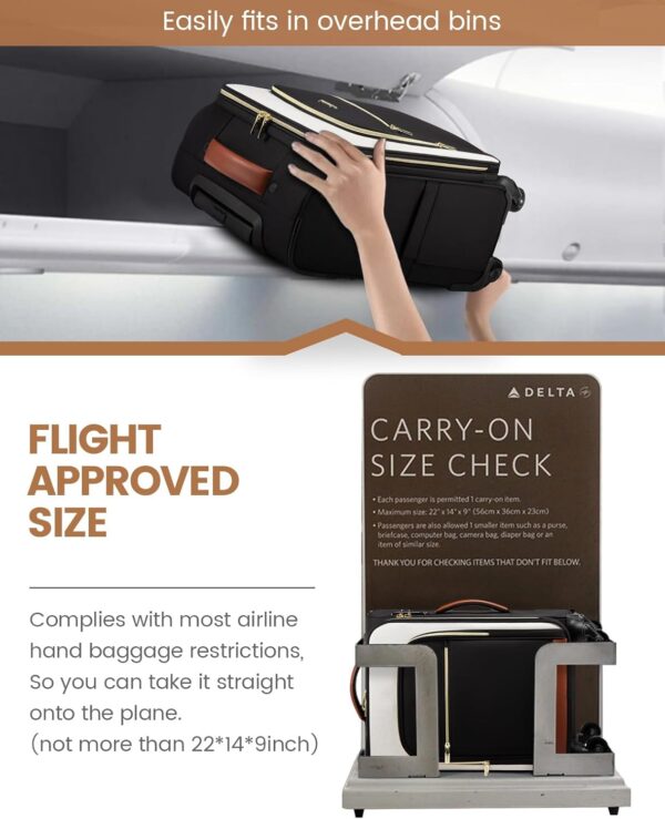 LOVEVOOK Luggage Sets for Women, 5 Piece Softside Carry-on Luggage Set, Lightweight Spinner Suitcases with Wheels with TSA Lock, Water-Resistant Large Capacity Suitcase Set for Travel - Image 5