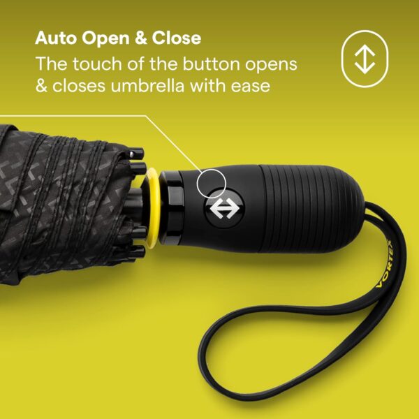 ShedRain Vortex Compact Umbrella, Folds to 11", 43" Arc, One-Hand Operation, Windproof up to 75 mph - Image 5